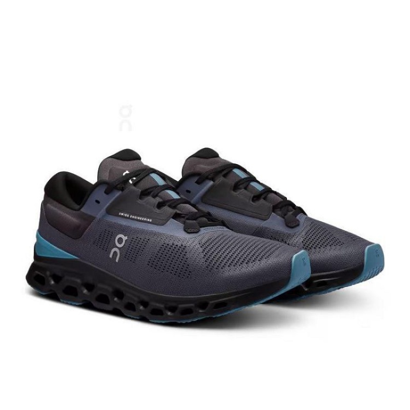 Navy Men On Cloud Cloudstratus 3 Road Running Shoes | IE_ON9006