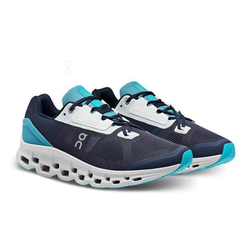 Navy Men On Cloud Cloudstratus Road Running Shoes | IE_ON8387