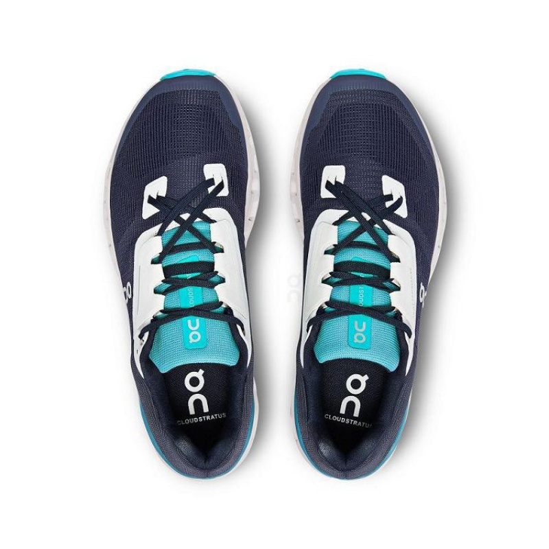 Navy Men On Cloud Cloudstratus Road Running Shoes | IE_ON8387