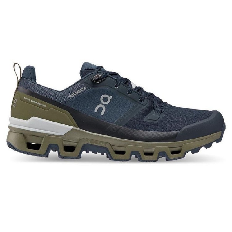 Navy Men On Cloud Cloudwander Waterproof Hiking Shoes | IE_ON8634