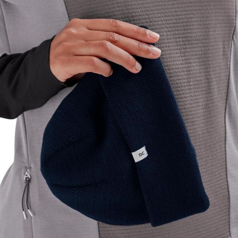 Navy Men On Cloud Merino Beanie | IE_ON8734