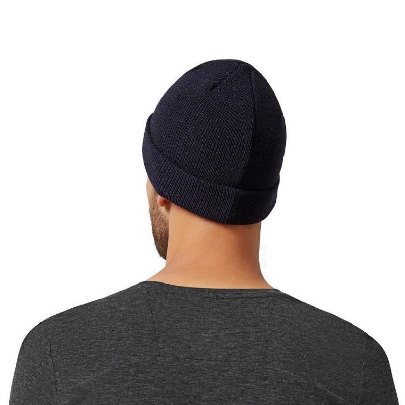 Navy Men On Cloud Merino Beanie | IE_ON8734