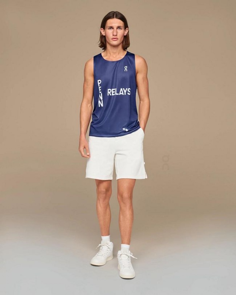 Navy Men On Cloud Penn Relays Singlet Tank | IE_ON8886