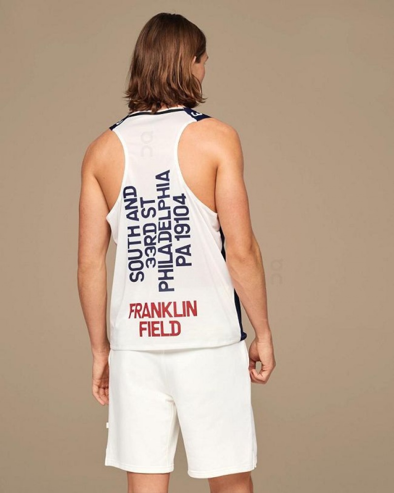 Navy Men On Cloud Penn Relays Singlet Tank | IE_ON8886