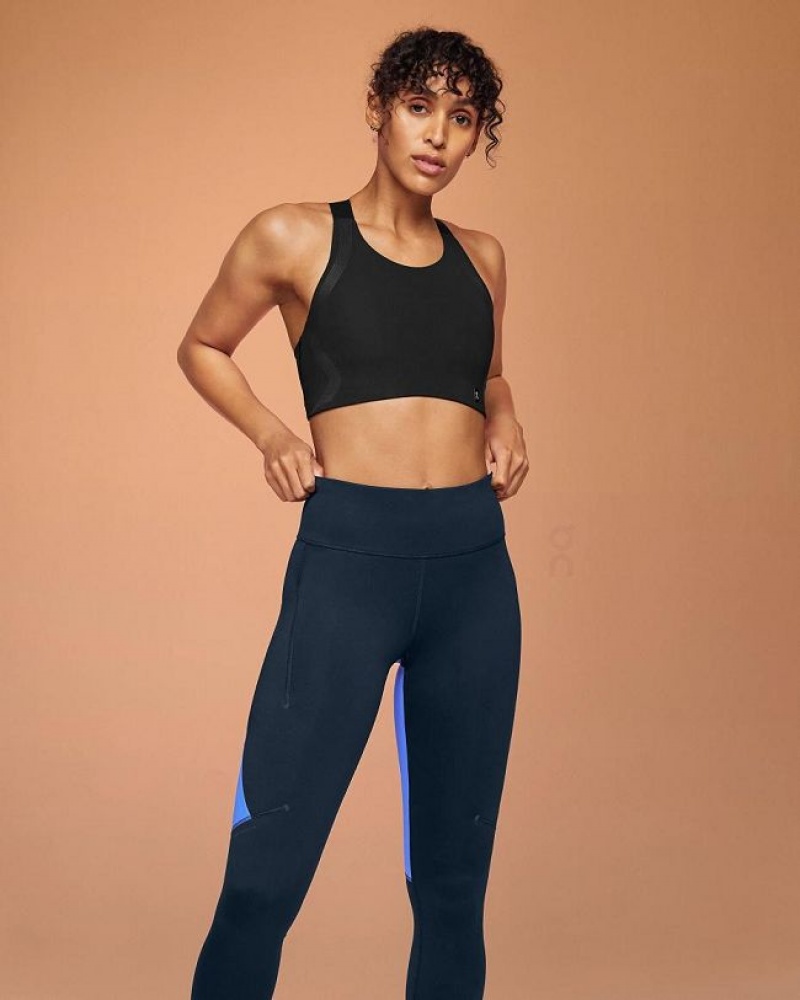 Navy Women On Cloud Performance Tights | IE_ON8288