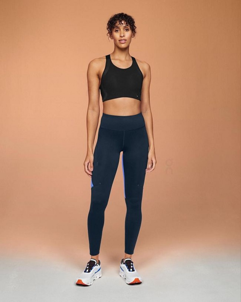 Navy Women On Cloud Performance Tights | IE_ON8288