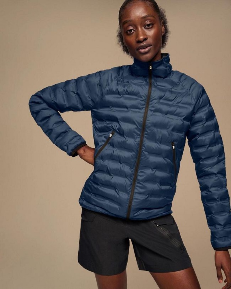 Navy Women On Cloud Switch Jackets | IE_ON8657