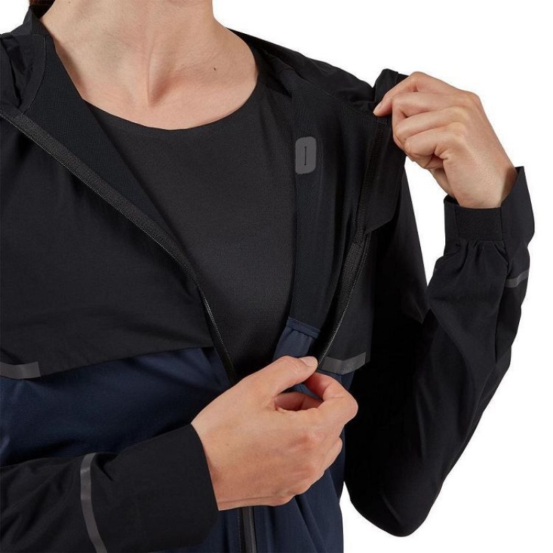 Navy Women On Cloud Weather Jackets | IE_ON8338