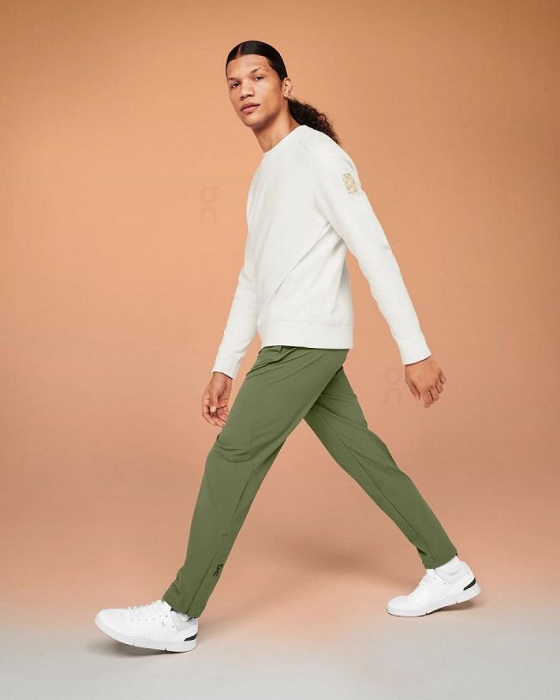 Olive Men On Cloud Active Pants | IE_ON8232