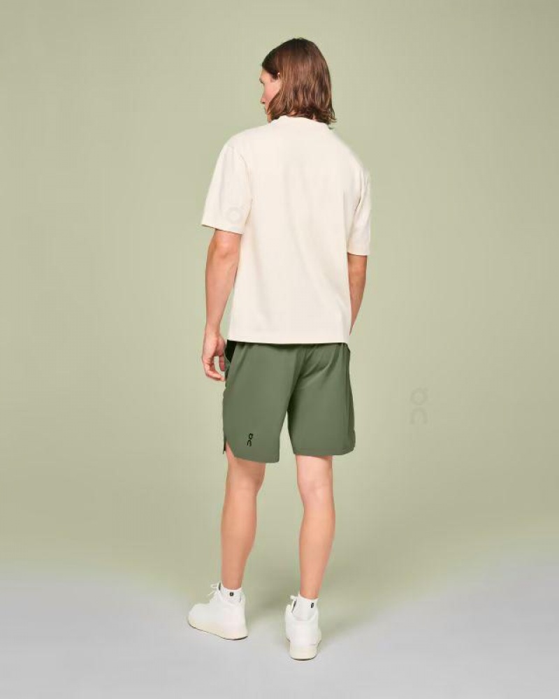 Olive Men On Cloud Focus Shorts | IE_ON9049