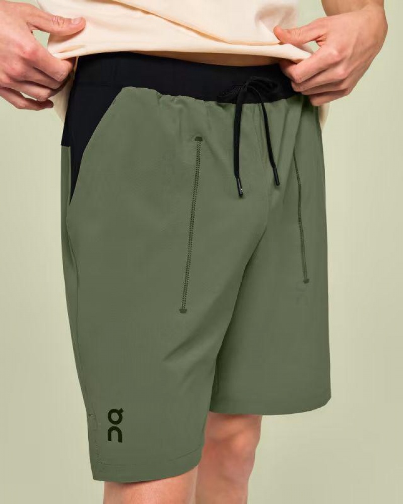 Olive Men On Cloud Focus Shorts | IE_ON9049