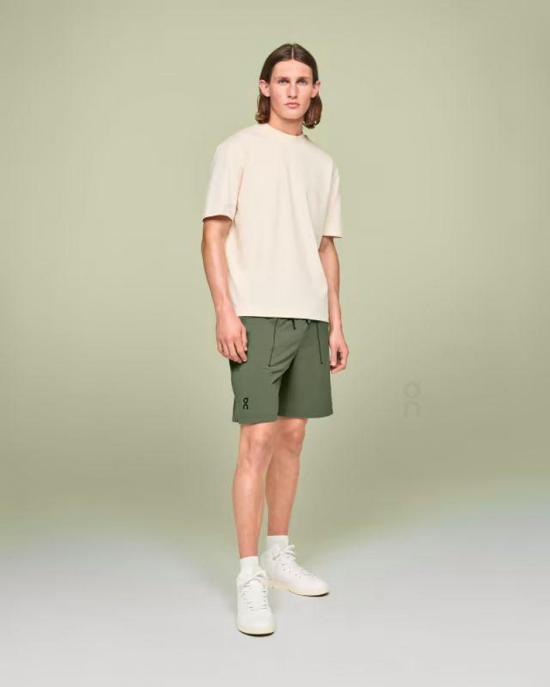 Olive Men On Cloud Focus Shorts | IE_ON9049