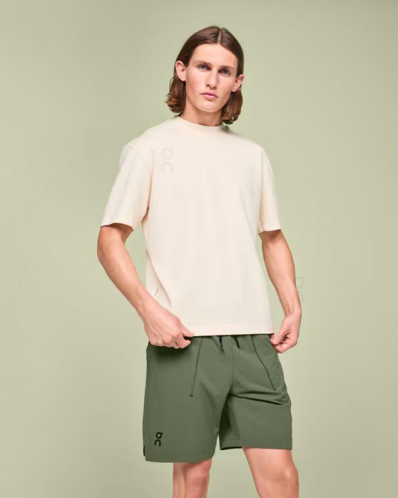 Olive Men On Cloud Focus Shorts | IE_ON9049