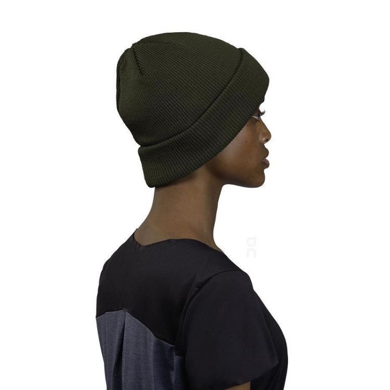 Olive Men On Cloud Merino Beanie | IE_ON8226