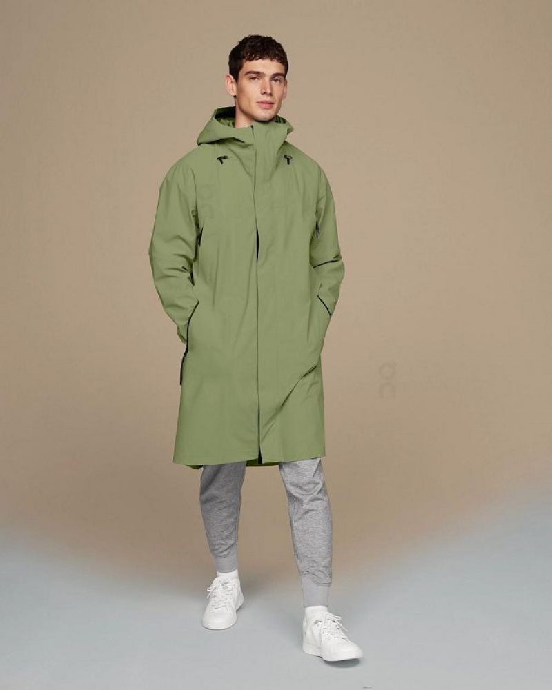 Olive Men On Cloud Parka Jackets | IE_ON8086