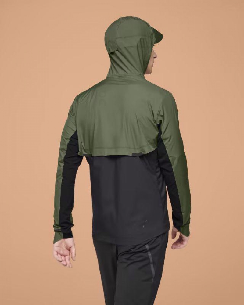 Olive Men On Cloud Weather Jackets | IE_ON8331