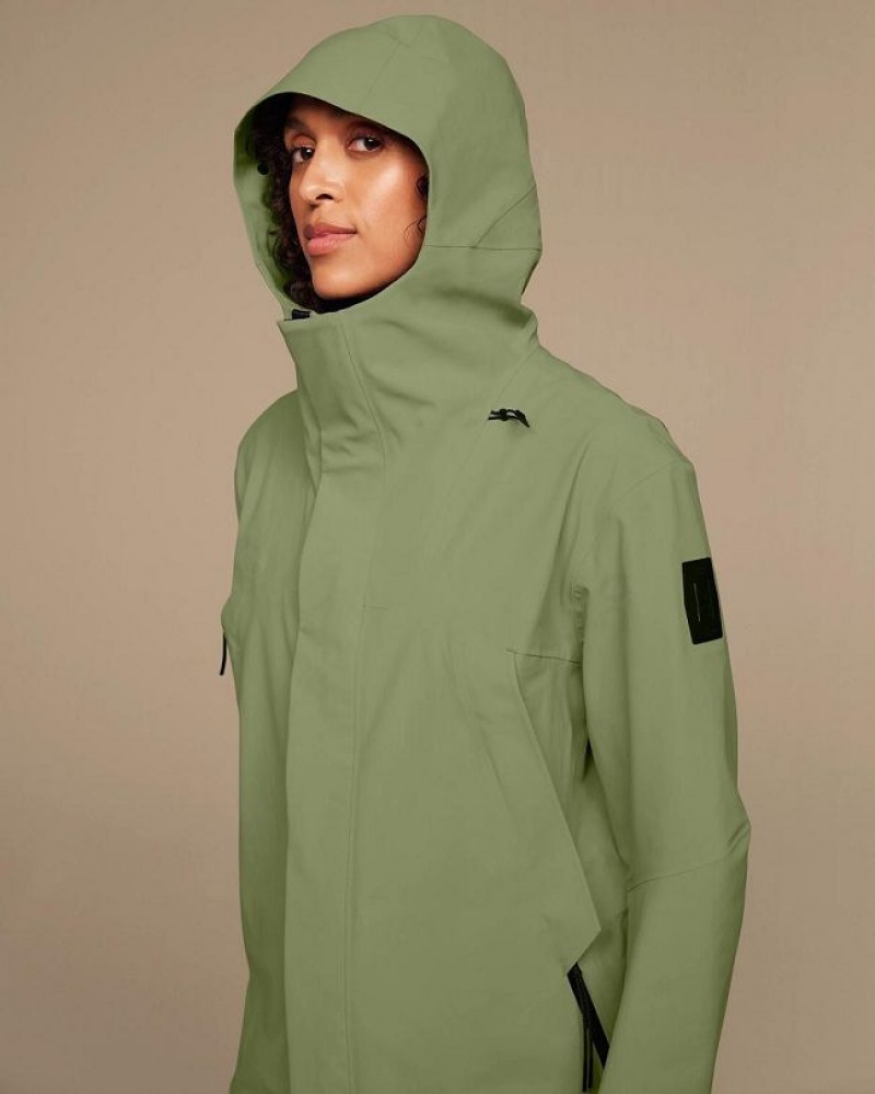 Olive Women On Cloud Parka Jackets | IE_ON8854