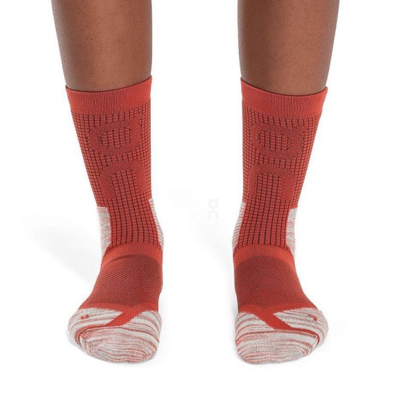 Orange Men On Cloud Explorer Merino Socks | IE_ON8059