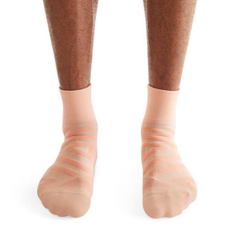 Orange Men On Cloud Performance Mid Socks | IE_ON8388