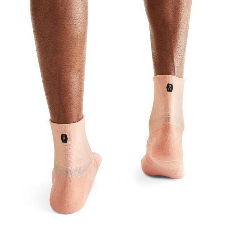 Orange Men On Cloud Performance Mid Socks | IE_ON8388