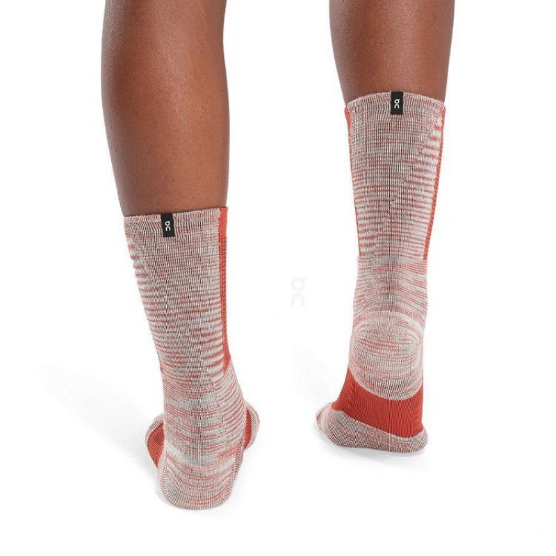 Orange Women On Cloud Explorer Merino Socks | IE_ON8859