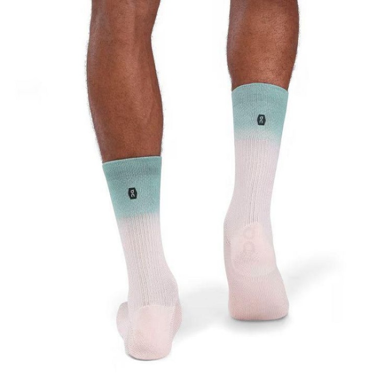 Pink / Green Men On Cloud All-Day Socks | IE_ON8438