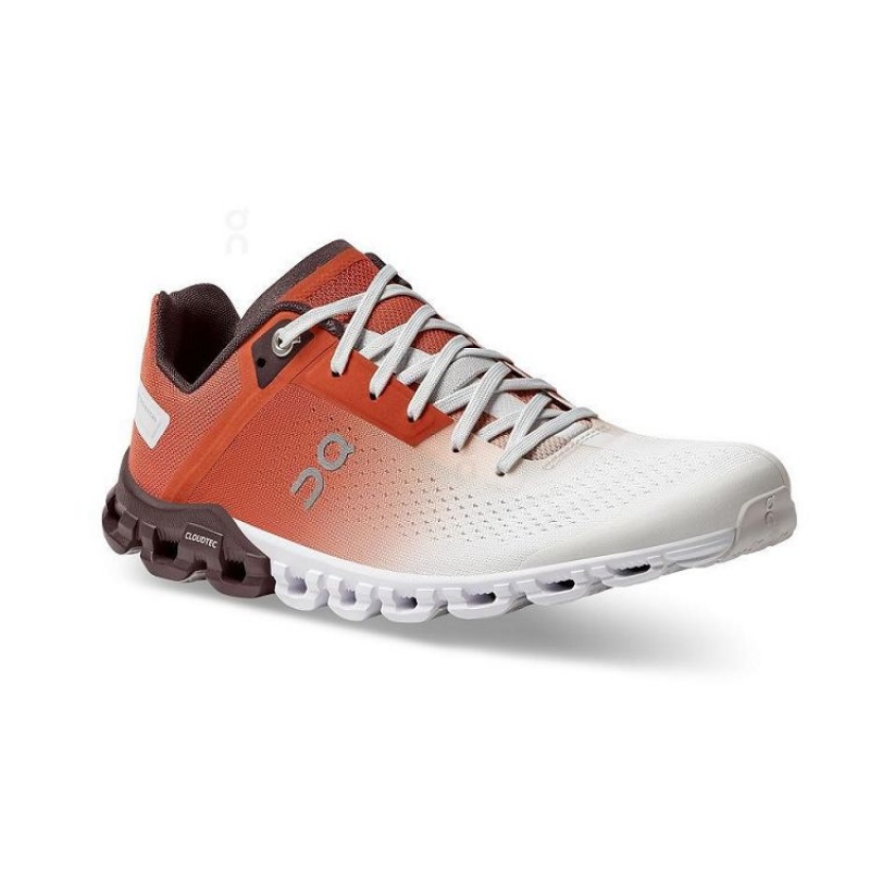 Red / White Women On Cloud Cloudflow Road Running Shoes | IE_ON8135