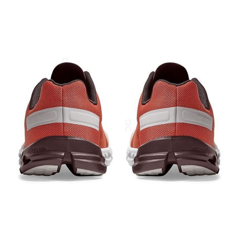 Red / White Women On Cloud Cloudflow Road Running Shoes | IE_ON8135