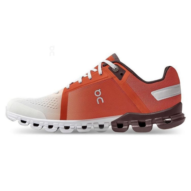 Red / White Women On Cloud Cloudflow Road Running Shoes | IE_ON8135