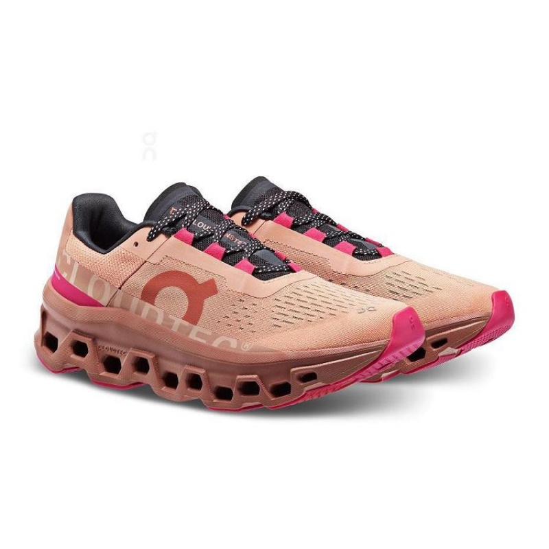 Rose Women On Cloud Cloudmonster Road Running Shoes | IE_ON8798