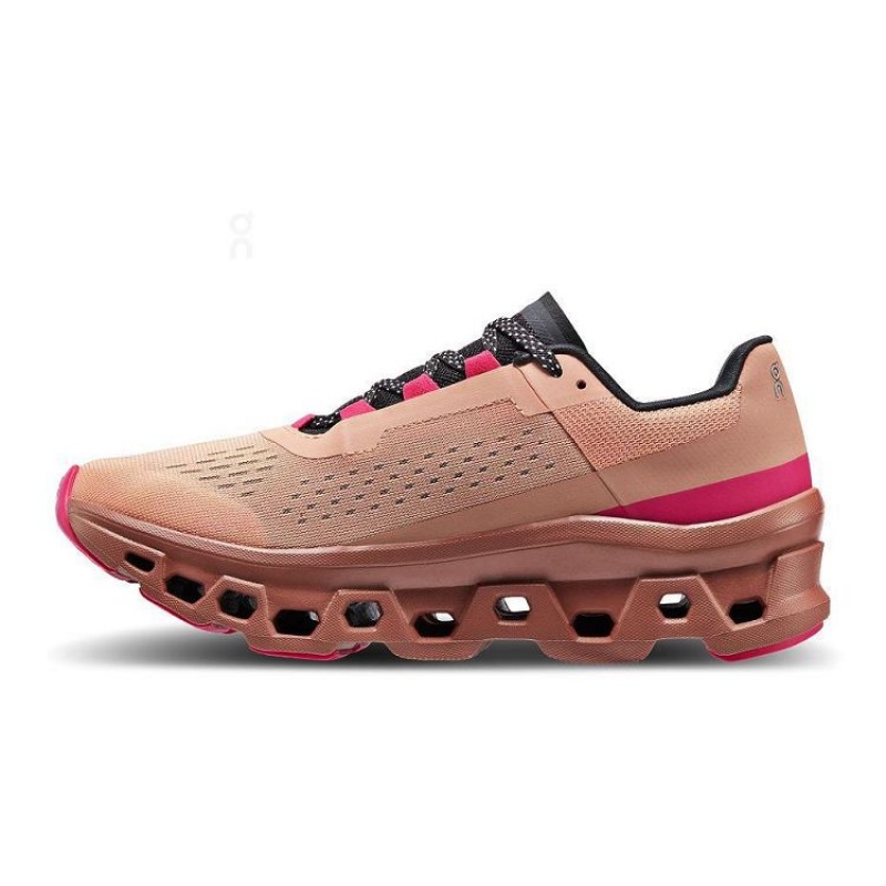 Rose Women On Cloud Cloudmonster Road Running Shoes | IE_ON8798