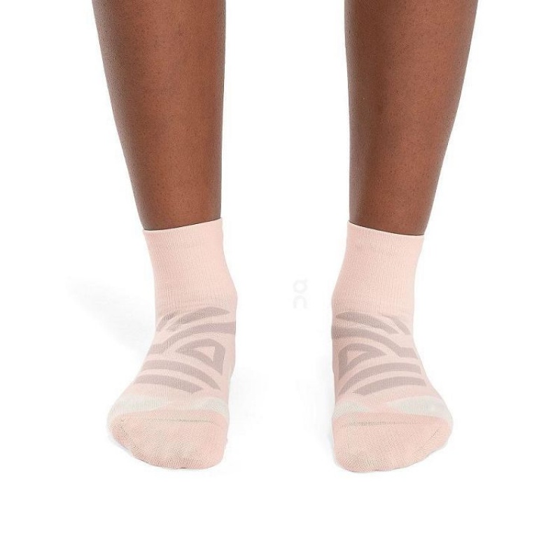 Rose Women On Cloud Performance Mid Socks | IE_ON8530