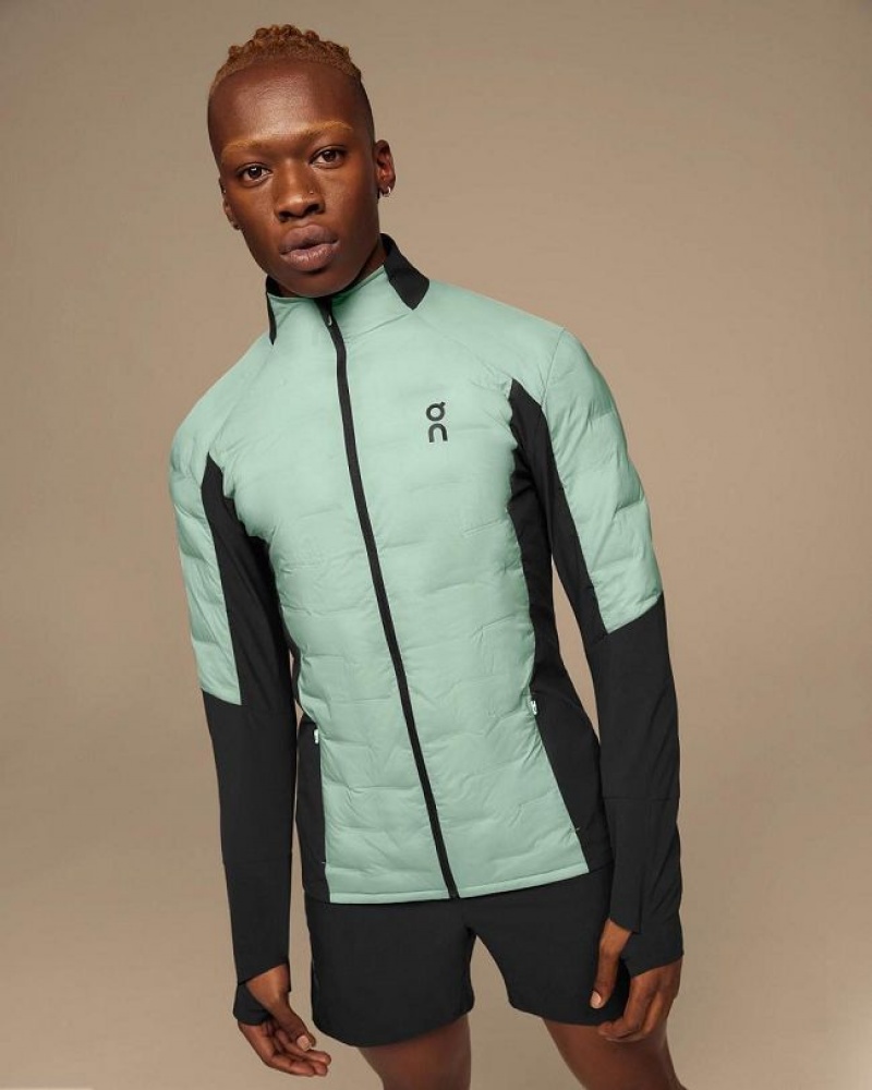 Turquoise Men On Cloud Climate Jackets | IE_ON8341