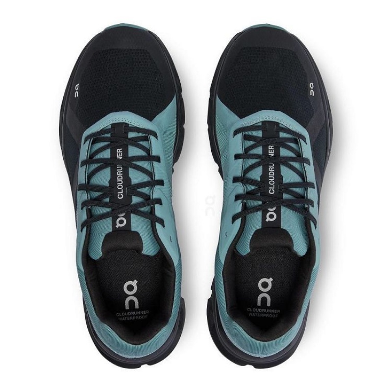 Turquoise Men On Cloud Cloudrunner Waterproof Road Running Shoes | IE_ON8009