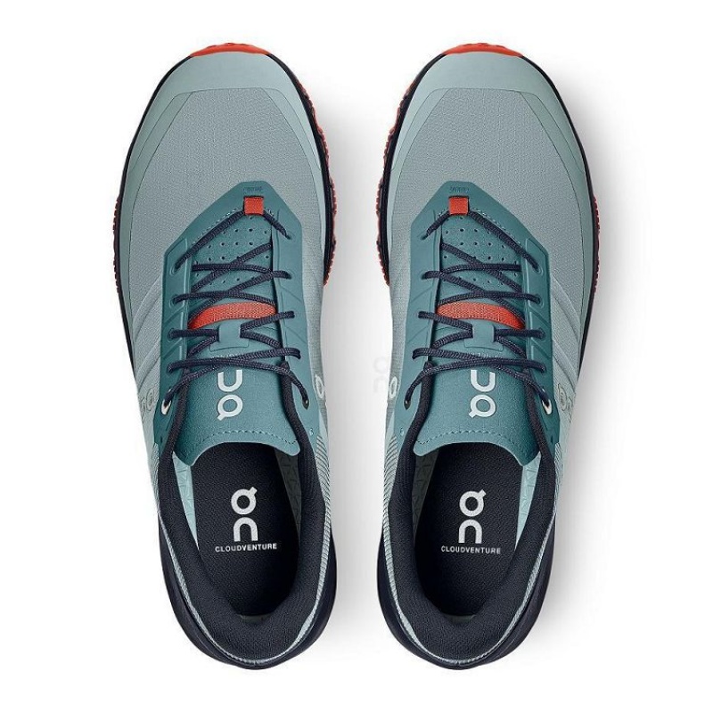 Turquoise Men On Cloud Cloudventure Trail Running Shoes | IE_ON8468