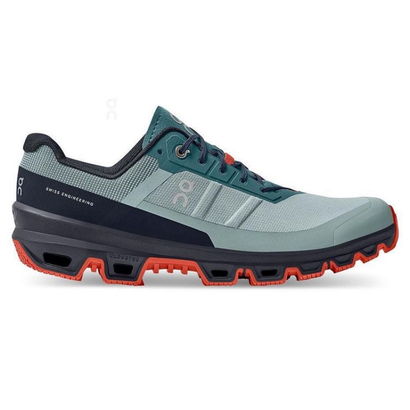 Turquoise Men On Cloud Cloudventure Trail Running Shoes | IE_ON8468