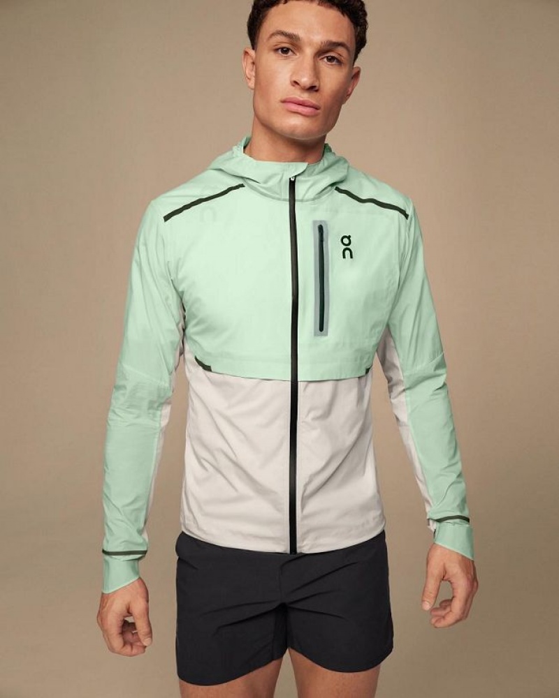 Turquoise Men On Cloud Weather Jackets | IE_ON8316