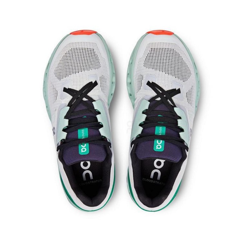 Turquoise Women On Cloud Cloudstratus Road Running Shoes | IE_ON8257