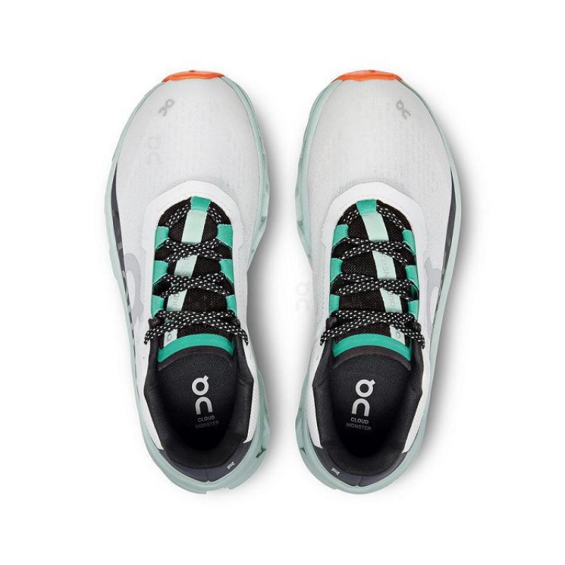 Turquoise / White Women On Cloud Cloudmonster Road Running Shoes | IE_ON8252