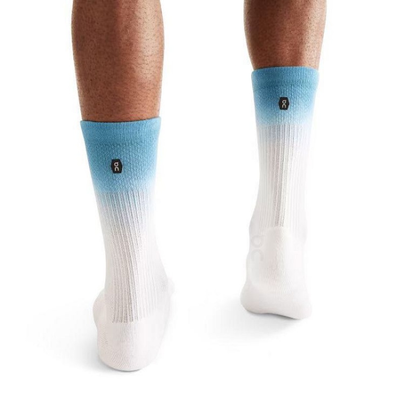 White / Azure Women On Cloud All-Day Socks | IE_ON9138