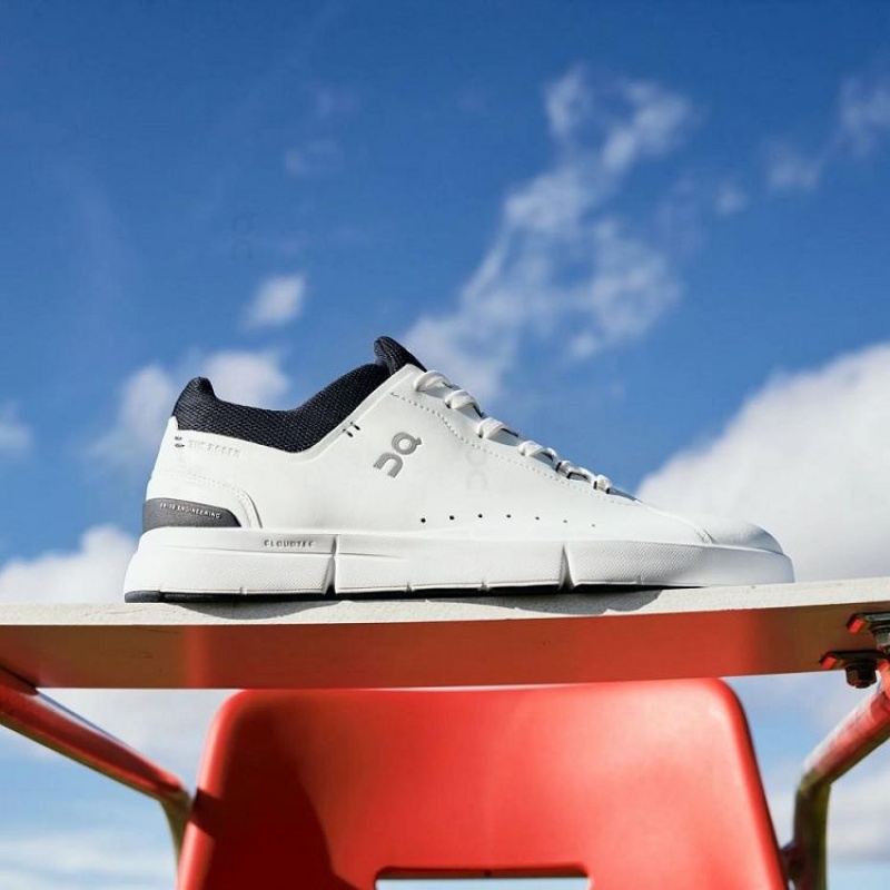 White / Black Men On Cloud THE ROGER Advantage Sneakers | IE_ON8266