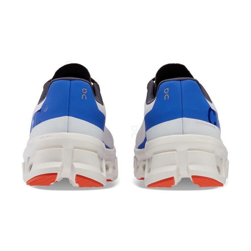 White / Blue Men On Cloud Cloudmonster Road Running Shoes | IE_ON8030