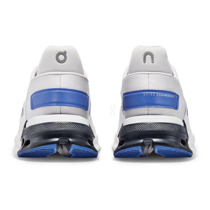 White / Blue Men On Cloud Cloudnova Flux Sneakers | IE_ON8444