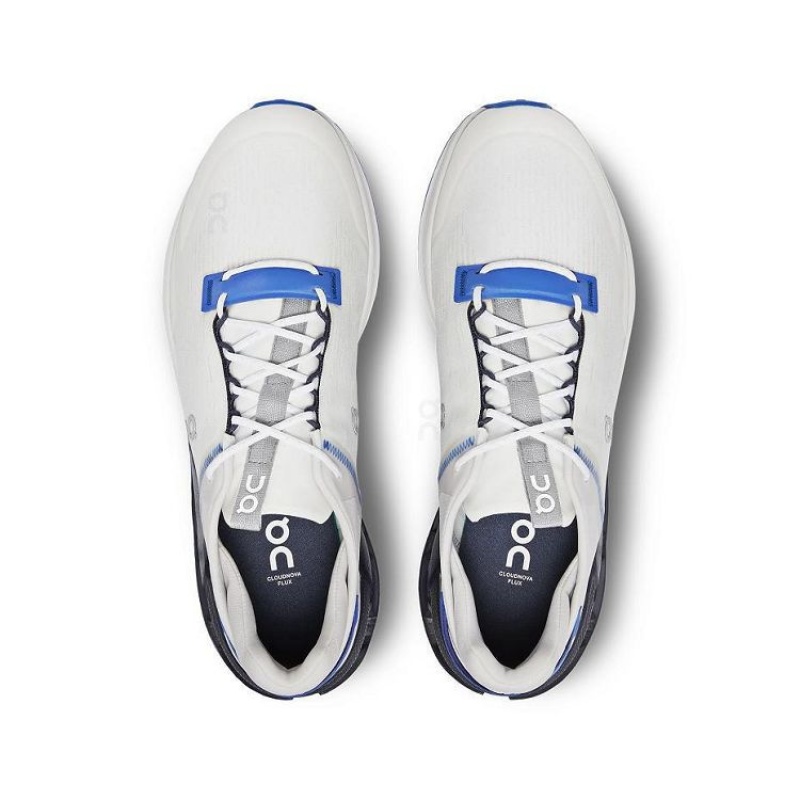 White / Blue Men On Cloud Cloudnova Flux Sneakers | IE_ON8444