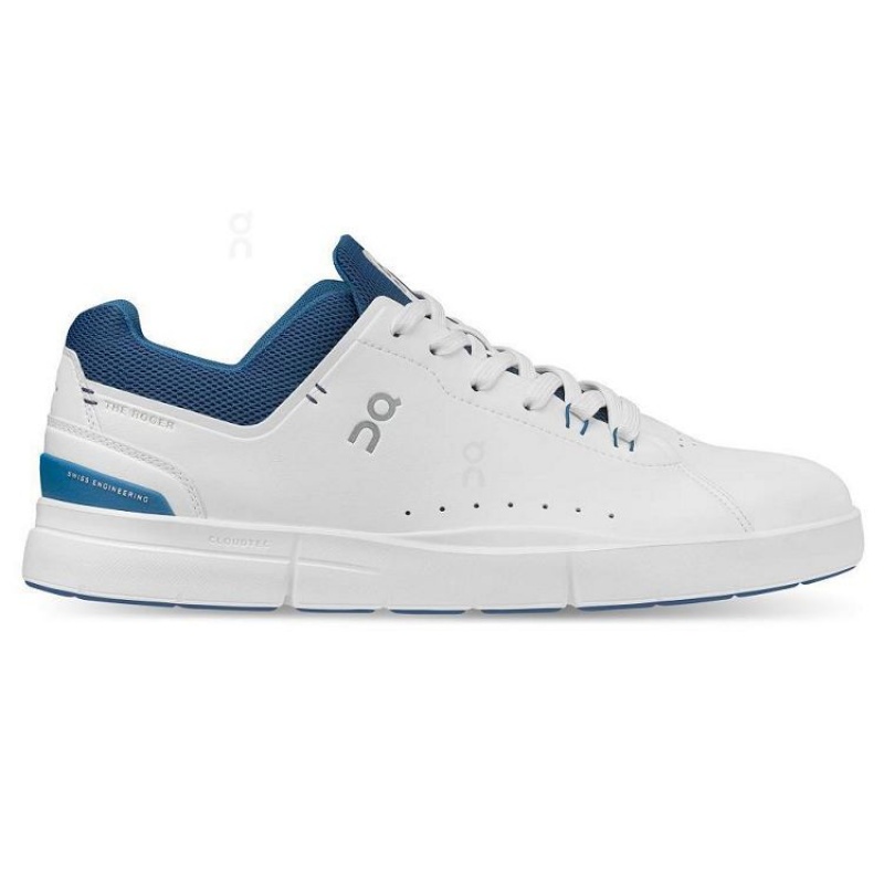 White / Blue Men On Cloud THE ROGER Advantage Sneakers | IE_ON8923