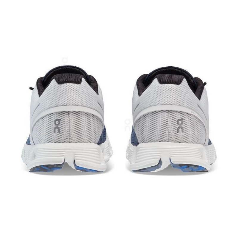 White / Blue Women On Cloud Cloud 5 Fuse Sneakers | IE_ON8476