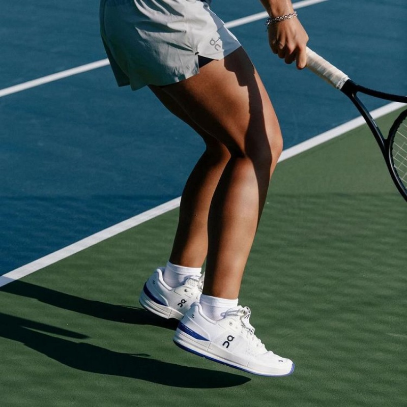 White / Blue Women On Cloud THE ROGER Pro Tennis Shoes | IE_ON8464