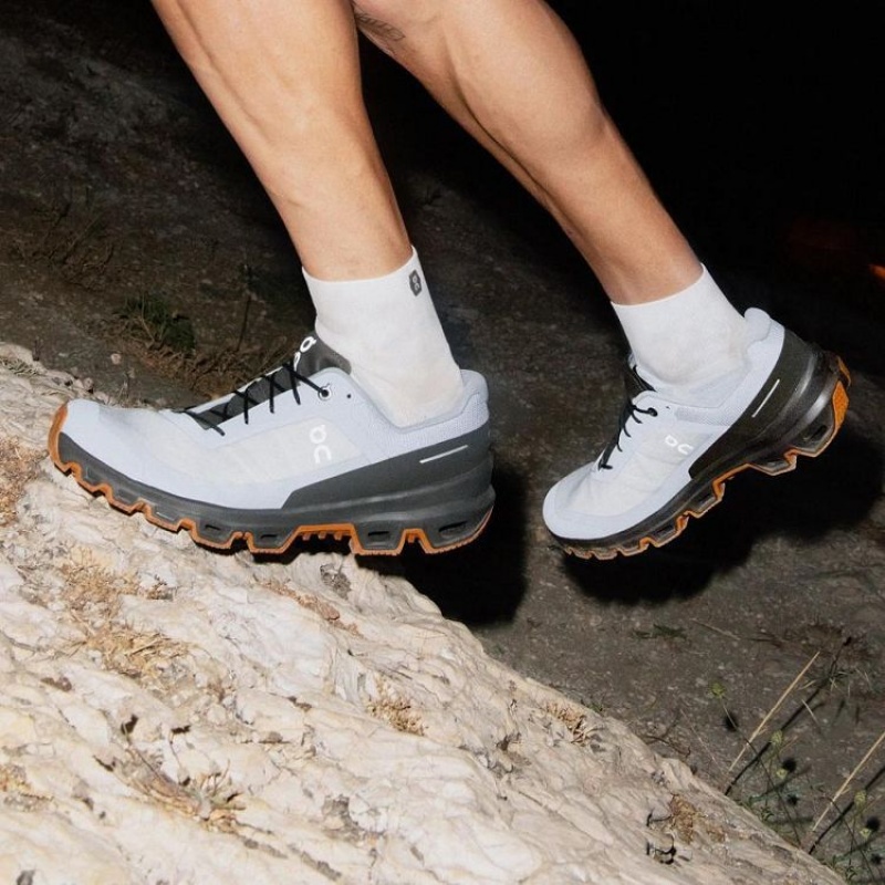 White / Brown Men On Cloud Cloudventure Hiking Shoes | IE_ON8244