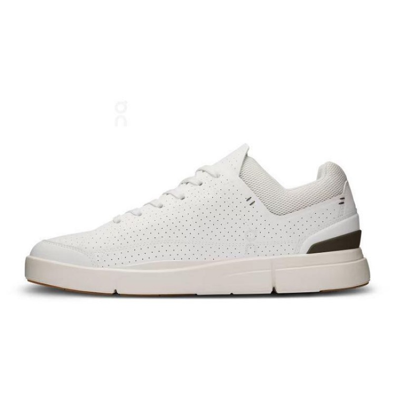 White / Brown Men On Cloud THE ROGER Centre Court Sneakers | IE_ON8994