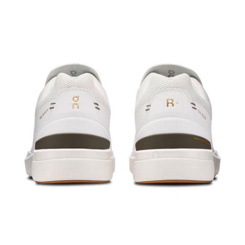 White / Brown Men On Cloud THE ROGER Centre Court Sneakers | IE_ON8994